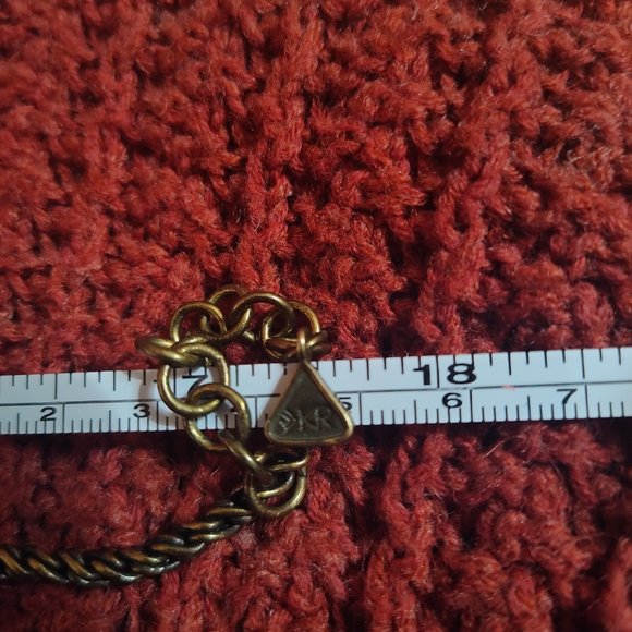 Silpada Natural Moonstone & Swarovski Crystal Necklace Antiqued Brass - Picture 4 of 7